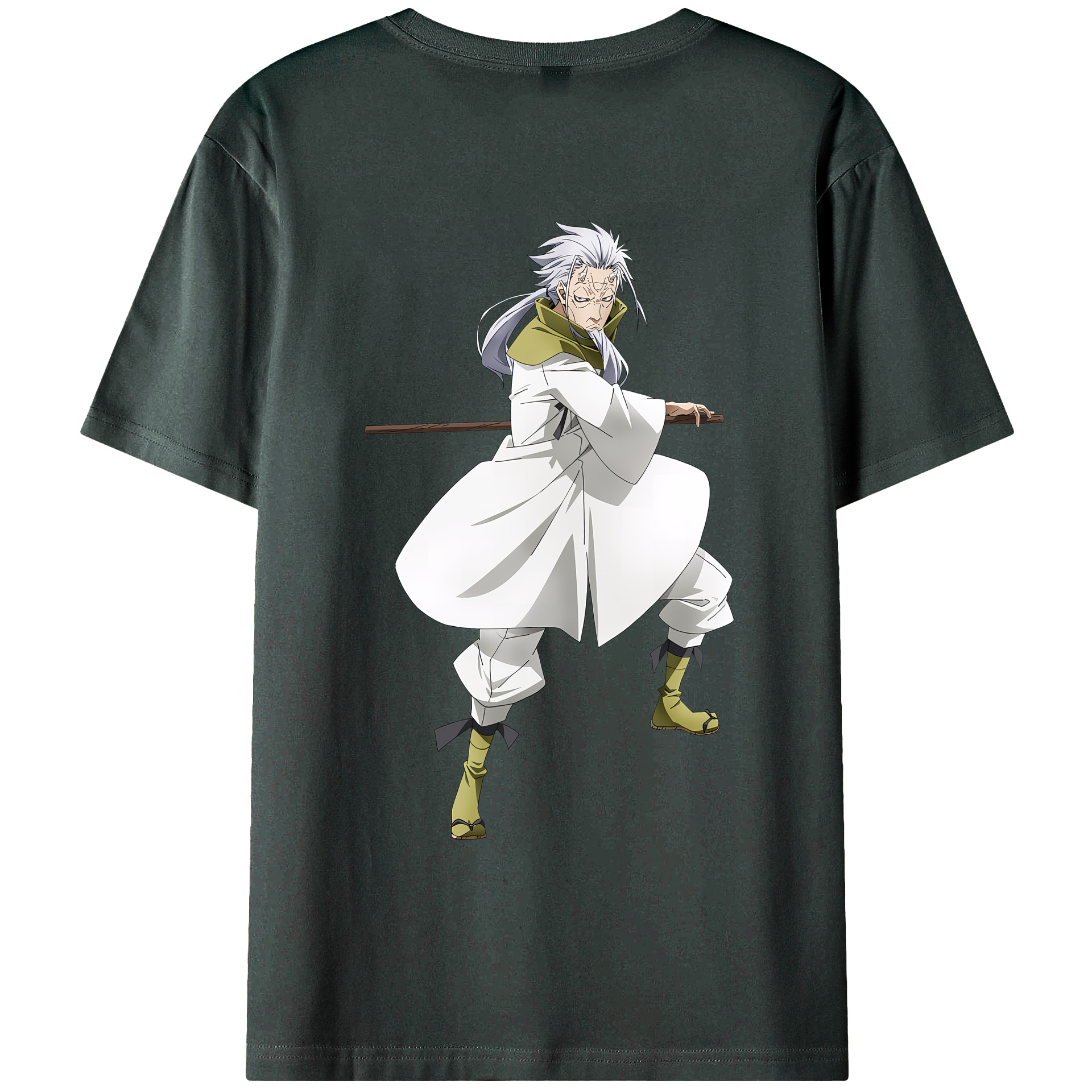 （画像用） 転スラ Regarding Reincarnated to Slime 綿100％ メンズ半袖Tシャツ（バックプリント） 通気性